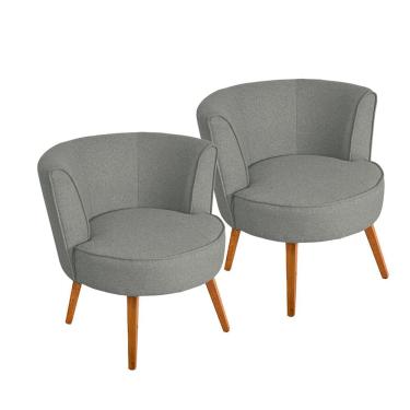 Imagem de Kit 2 Poltronas Luna em Madeira de Eucalipto Movellu Home