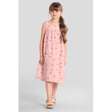 Imagem de Vestido infantil menina cerejinhas Mundi, 6, Rosa