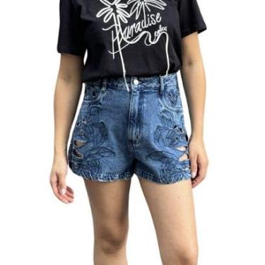 Imagem de Short Jeans Joana Bordado Colcci Jeans-Feminino