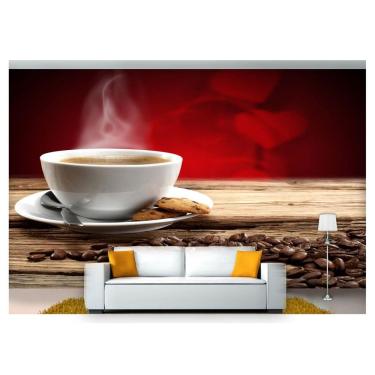 Imagem de Papel De Parede Café Preto Manhã Fresco 3D Al102