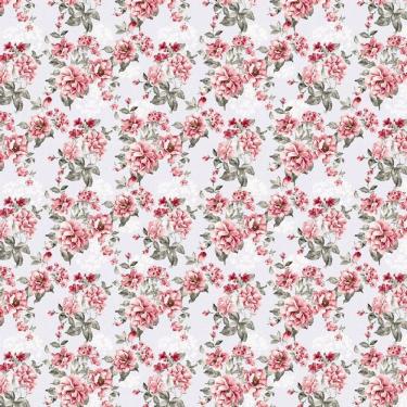 Imagem de Papel De Parede Floral Flores Vermelhas Autocolante Lavavel