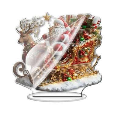 Imagem de Suporte De Acrílico De 10 Polegadas Para Decoração De Natal Com Trenó 