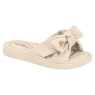 Imagem de Chinelo Slide Beira Rio Nó Soft Feminino - Modare, Creme, 37
