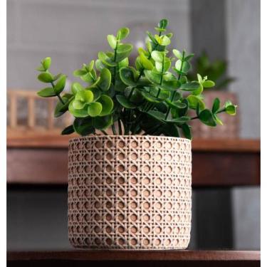 Imagem de Cachepot Wolff de Cerâmica com Suculenta Treliça 10cm x 10cm