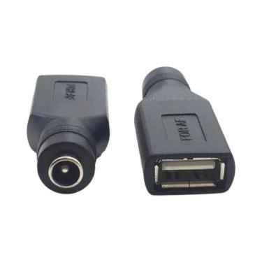 Imagem de Conversor De Energia 12V DC 5.5*2.1MM Para USB Macho/Fêmea, Adaptador 