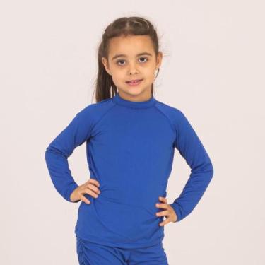Imagem de Camisa UV infantil proteção solar unissex 1 ao 4 Lavin Basic 15-C1, Az