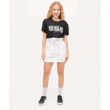 Imagem de Saia Feminina Clorchard Sarja Marisa-91235, 40, Branco