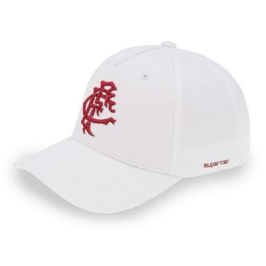 Imagem de Boné Fluminense Aba Curva SuperCap Bordado - Branco/Vinho, Branco