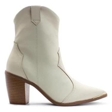 Imagem de Bota Vizzano Feminina Western Salto Bloco Bico Fino 3070.108-Feminino