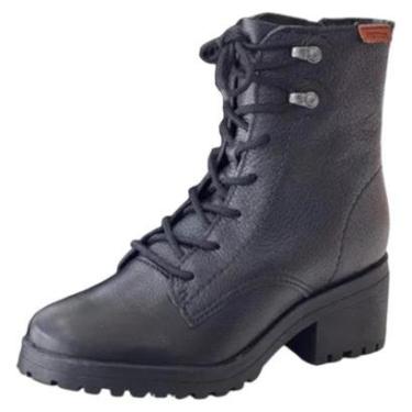 Imagem de Coturno Feminino Couro Palmilha Macia Estilo Urbano Bottero-Feminino