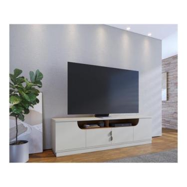 Imagem de Rack Bancada Tv 75 Pol 200 cm 4 Portas Santorini Colibri - Colibri Móv