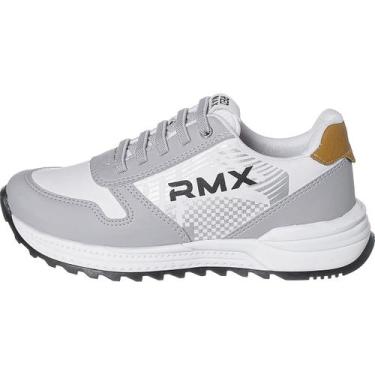 Imagem de Tênis Space Redmax Casual Infantil Menino, Branco, Cinza, 34 BR