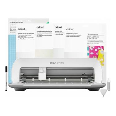 Imagem de Cricut Joy Xtra - Kit Máquina de corte inteligente, branco - Contém máquina, acessórios e ferramentas. Perfeito para criar adesivos, chaveiros, cartões e muito mais