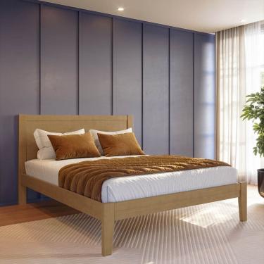 Imagem de Cama Queen Topázio 1,60 Freijó em Madeira Pinus - Finestra