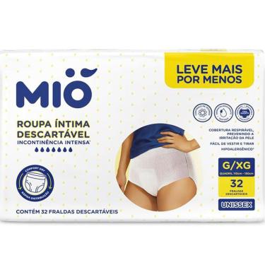Imagem de Roupa Intima Mio Adulto Unissex G/XG  com 32 Unidades Leve Mais Por Menos