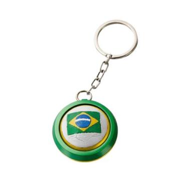 Imagem de Chaveiro Spinner Brasil Bola Futebol Giratório Antiestresse Impressão 