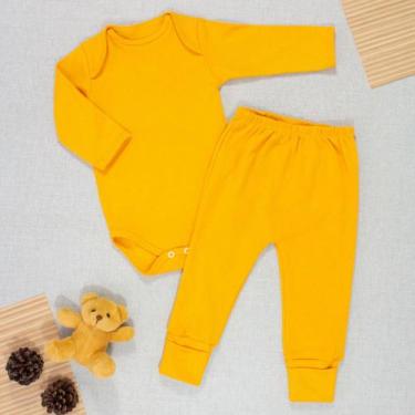 Imagem de Pijama para Bebê Confortável em Sudine 100% Algodão até 12 Meses - Era