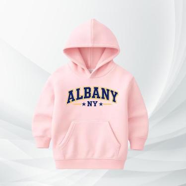 Imagem de Blusa de Moletom Infantil Albany NY com Capuz Flanelada Moleton Conforto Premium Estilo Streetwear-Unissex
