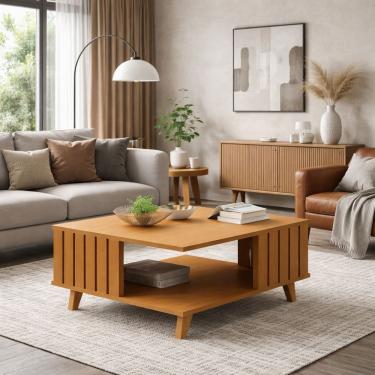 Imagem de Mesa de Centro Ripado Açai Nature - Rede Móveis