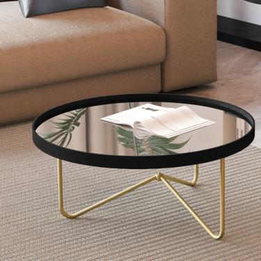 Imagem de Mesa de Centro Redonda com Espelho Alamanda JB Moveis