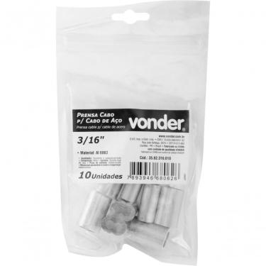 Imagem de Prensa Cabo P/ Cabos De Aço De 3/16'' 10pçs