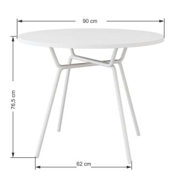 Imagem de Mesa de Jantar Redonda Barcelona Branco TX