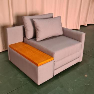 Imagem de Poltrona Cama Solteiro com Tampo Lateral Esquerdo Tecido Acquablock 10