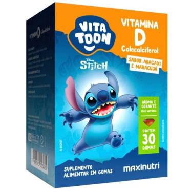 Imagem de Vitamina D3 Kids Vitatton Stitch 30 gomas - Maxinutri Sabor:Abacaxi co