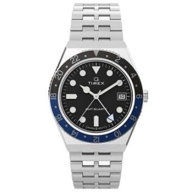 Imagem de Relógio Timex Q GMT TW2V38100 Masculino 38mm Aço Inox-Masculino