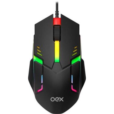 Imagem de Mouse óptico USB Rainbow 1200 DPI Preto - Newex