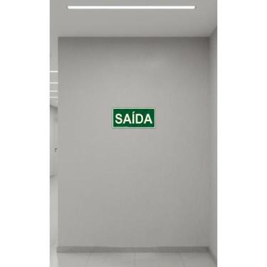 Imagem de Placa Saída Segurança Fotoluminescente 20x10cm NBR - Congratulations S