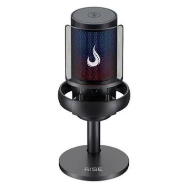 Imagem de Microfone Gamer De Mesa Rise Mode Elite 05, RGB, USB-C, Preto - RM-ME-05-B-Unissex