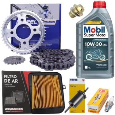 Imagem de Kit Relação, Filtros, Vela, Óleo Titan 160/ Fan 160 16 Á 24 - Riffel