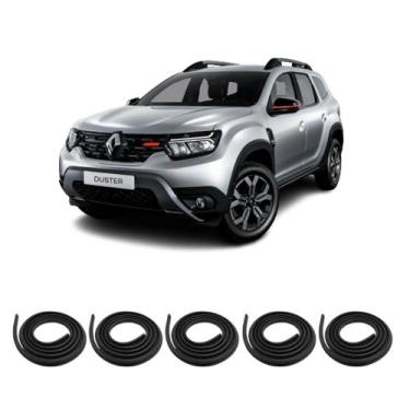 Imagem de Kit Borracha Vedação Das 4 Portas + Borracha do Porta Mala Duster 2011