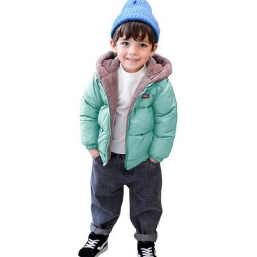 Imagem de Jaqueta Infantil Menino Casaco Inverno Rigoroso Verde 2 em 1 - anjo da