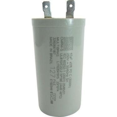 Imagem de Capacitor 45uf 127v Lavadoras Ge Electrolux Brastemp Consul W10883000,