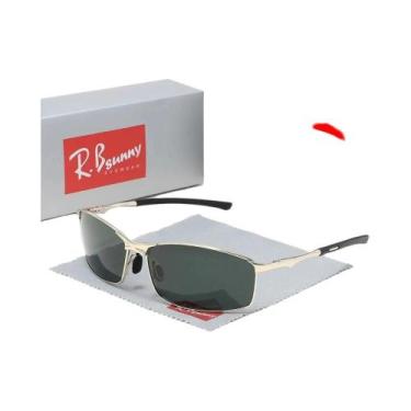 Imagem de Óculos De Sol Retangulares Polarizados UV400 Unissex, Proteção Fresca 