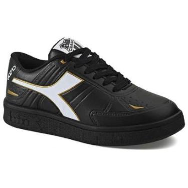 Imagem de Tênis Casual Infantil Diadora Ceará SC Jr Preto e Branco-Unissex