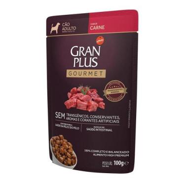 Imagem de Ração Úmida Sachê GranPlus Cães Adultos Sabor Carne - 100g - Brf