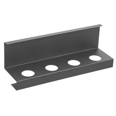 Imagem de Suporte Porta Temperos com Furação de Encaixe para Cozinha Parede Aço Pintado Preto Piva