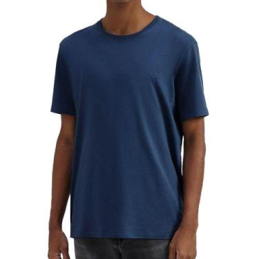 Imagem de Camiseta Masculina Hering MC Regular Azul - 4FEFAZ2EN, P, Azul