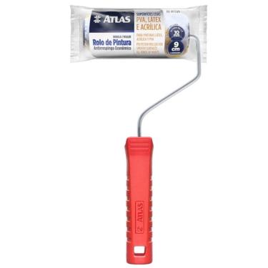 Imagem de Rolo de Pintura Anti Respiro 9cm Altura da Lã 10mm AT773-9 Mini Rolo de Microfibra Pinc...