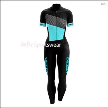 Imagem de Macacão de Ciclismo Feminino Proteção UV50+ e antibacteriana para uso 