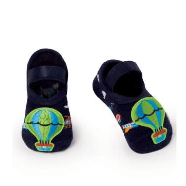 Imagem de Meia Infantil Menino Antiderrapante Bebe 0-4meses Puket