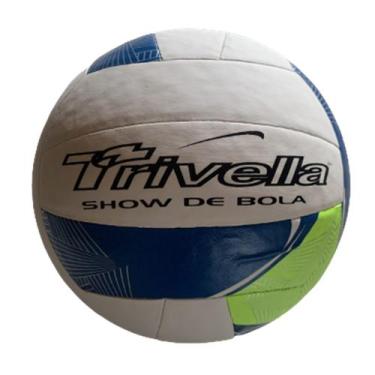 Imagem de Bola de Volei Trivella Microfibra, Branco, Azul, Único