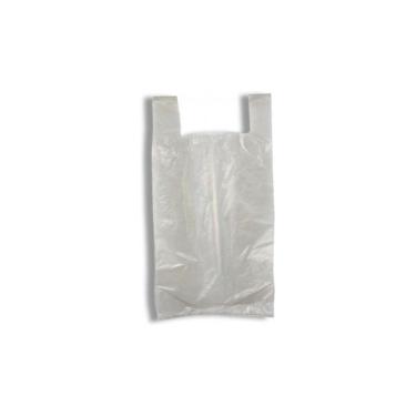 Imagem de Sacola Plástica Reciclada Reforçada 50x70cm Pacote 5kg para Compras e Embalagens Creme