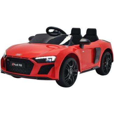 Imagem de Mini carro elétrico audi r8 spyder licenciado 12v bw123 cor: vermelho,
