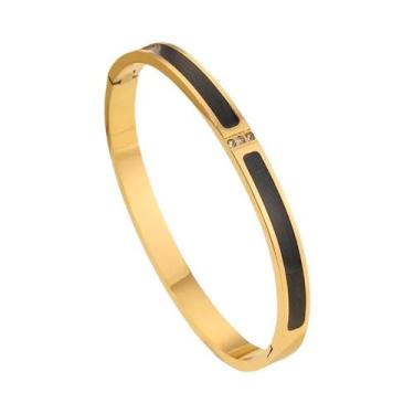 Imagem de Conjunto De Pulseiras Empilháveis De Aço Inoxidável Com Zircônia Brilh