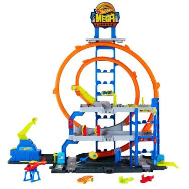 Imagem de Pista Hot Wheels Com Carrinho - Garagem Mega Loop - Mattel