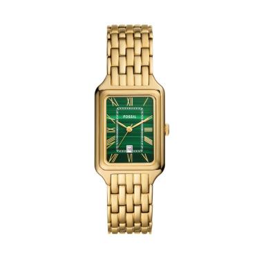 Imagem de Relógio Feminino Raquel Analógico Aço Inox Mostrador Verde Dourado Fossil ES5341-1DN